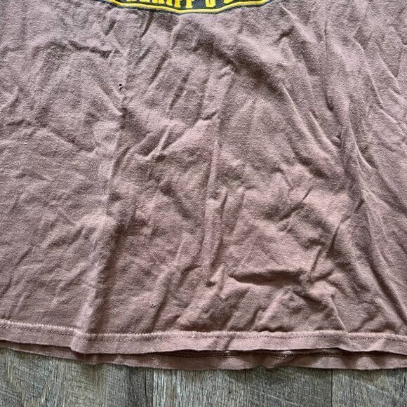 2000s Y2k D.A.R.E Flame Fire Brown T Shirt Skater Grunge Mens Size XL - Picture 2 of 5